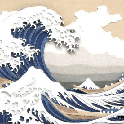 Stationery - SCENERY Under the Wave off Kanagawa, from the series Thirty-six Views of Mount Fuji - OMOSHIROI BLOCK