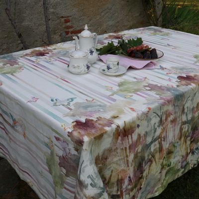 Table linen - FARFALLE TABLECLOTH 100% LINEN - NENCIONI CASA  -  TELENE