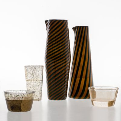 Verre d'art - Collection HELIX, carafe H. - LAURENCE BRABANT EDITIONS