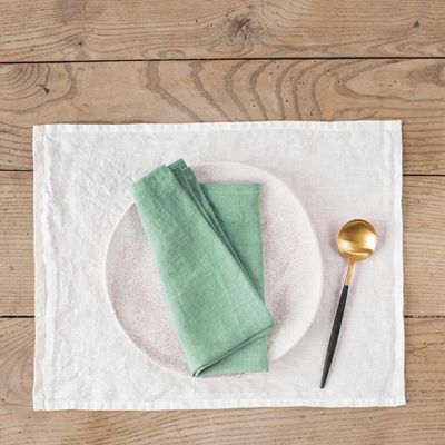 Napkins - Linen napkins in Matcha Green - MAGICLINEN