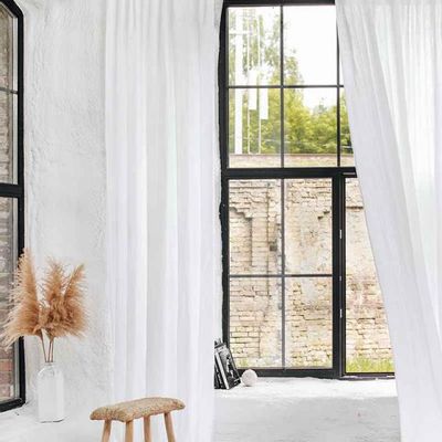 Curtains and window coverings - Tab top linen curtain panels - MAGICLINEN