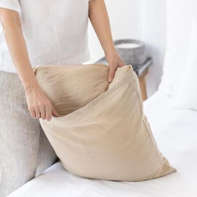 Linge de lit - Taie d'oreiller en lin de couleur lin naturel - MAGICLINEN