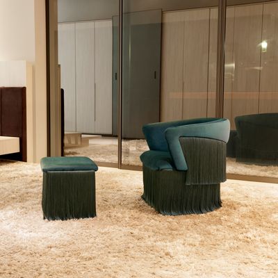 Fauteuils - Fauteuil pivotant à franges Breeze - STUDIO MARTA MANENTE DESIGN