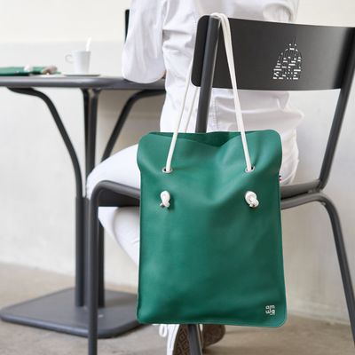 Bags and totes - DIVINE SMOOTH LEATHER BAG - MADE IN FRANCE  - AMWA AND CO