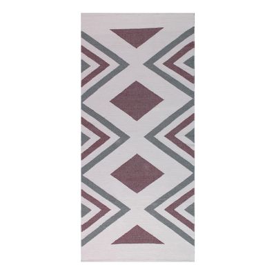 Rugs - Diamond Handwoven Interlocking Tapestry Cotton Rug - OCK POP TOK