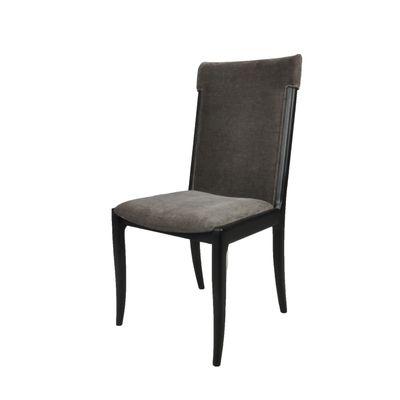 Chaises - Rita, chaise chenille souris avec pieds noirs - RV ASTLEY LTD