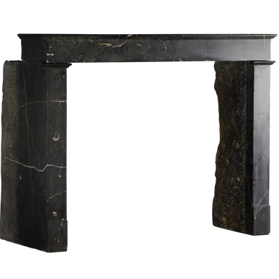 Fireplaces - Fossil Stone Antique Fireplace Mantel for Timeless Design - MAISON LEON VAN DEN BOGAERT ANTIQUE FIREPLACES AND RECLAIMED DECORATIVE ELEMENTS