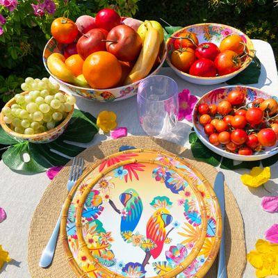 Table mat - Vaisselle mélamine collection Perroquets de Bahia - LES JARDINS DE LA COMTESSE