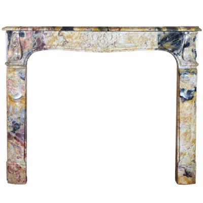 Fireplaces - Parisian Antique Vendôme Marble Fireplace Surround - MAISON LEON VAN DEN BOGAERT ANTIQUE FIREPLACES AND RECLAIMED DECORATIVE ELEMENTS