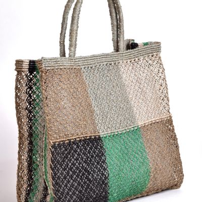 Sacs et cabas - Sac en macramé en jute avec motif patchwork - MAISON BENGAL