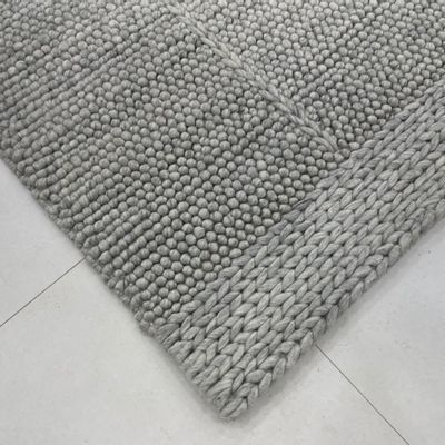 Rugs - BW101,Natural Wool Bubble Weave Handmade Handwoven Pebble Rug Carpet - INDIAN RUG GALLERY