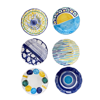 Assiettes au quotidien - Assiettes en céramique peintes à la main diamètre cm 26, cm24,cm 20 - CERASELLA CERAMICHE