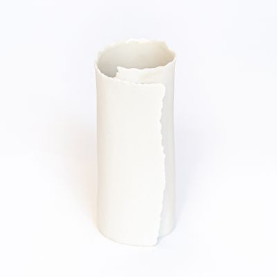 Vases - ARK 2 vase biscuit porcelain H=12cm, D=4,5cm - YLVAYA DESIGN