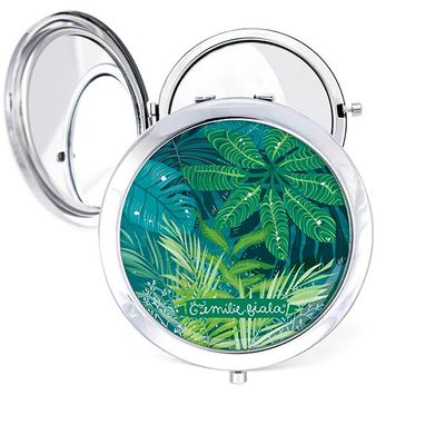 Mirrors - Pocket mirror silver Les Parisiennes Jungle - LES JOLIES D'EMILIE