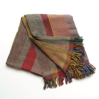 Throw blankets - Multi Stripe plaid Green - ML FABRICS