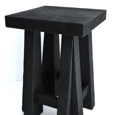 Stools - OAK STOOL - BURNT WOOD SHOU-SUGI-BAN - OUVRAGE  - BOIS BRULE