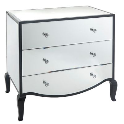 Commodes - Coffre noir brillant et miroir Carn - RV  ASTLEY LTD