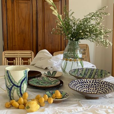 Céramique - FOLIAGE : assiettes, plats, tasses, pichets, etc. SÉRIES FL001 à FL006 - TAKECAIRE