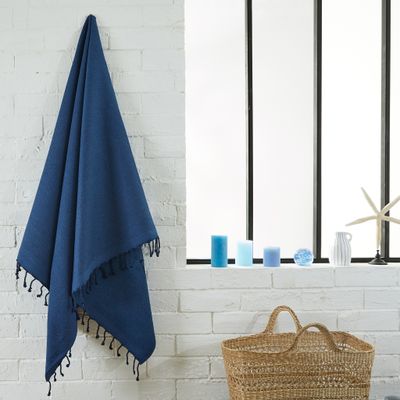 Other bath linens - Fouta plain sponge towel in recycled cotton - BY FOUTAS