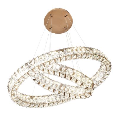 Ceiling lights - Giness Twin Oval Crystal Ceiling Pendant - RV ASTLEY LTD