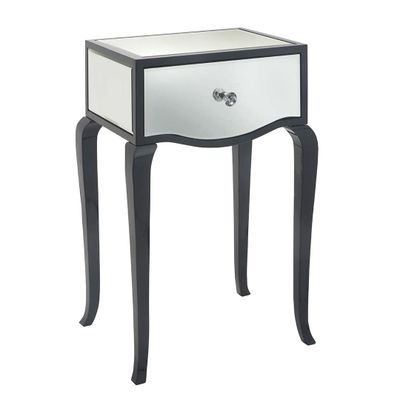 Other tables - Carn gloss black mirror side table - RV ASTLEY LTD