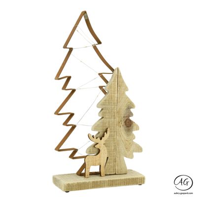 Autres décorations de Noël - Sapin en bois et métal à LED - AUBRY GASPARD