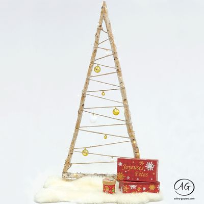Autres décorations de Noël - Grand sapin en bouleau et corde - AUBRY GASPARD