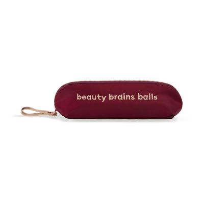 Clutches - Satin-nylon velvet embroidered quote pencil case - BIEN MOVES