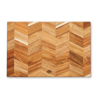 Kitchen utensils - Barbary & Oak Chevron Acacia Rectangle Chopping Board - RKW LTD - BARBARY & OAK
