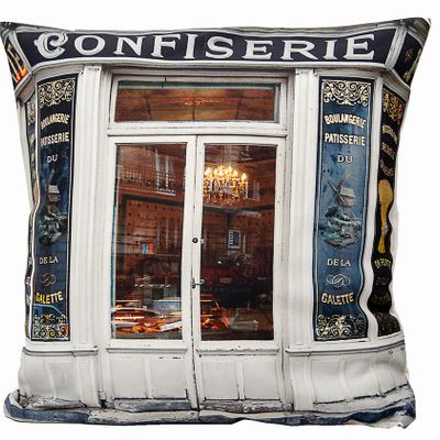 Fabric cushions - Cushions (cover) Paris Old Store front - MARON BOUILLIE