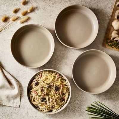 Bowls - Barbary & Oak Verona Pasta Bowls - Stone - RKW LTD - BARBARY & OAK