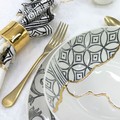 Plats et saladiers - KINTSUGI - BERTOZZI