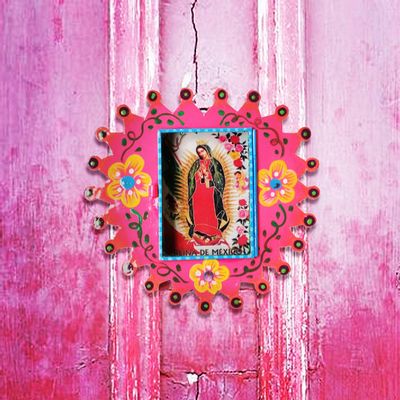 Other wall decoration - Decorative Devotional Shrine of Guadalupe - PINK PAMPAS