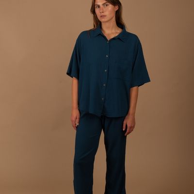 Homewear textile - Amelie pyjamas - COULEUR CHANVRE