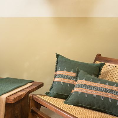 Cushions - TAPA Housse de coussin tissée à la main sur métier à tisser - HER WORKS