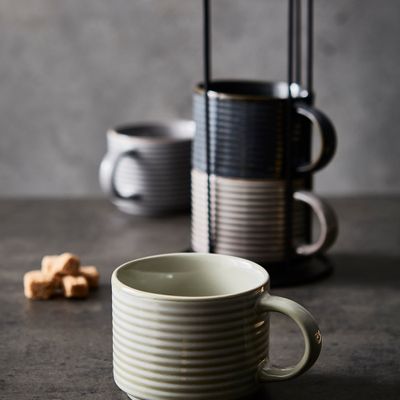 Tasses et mugs - Ensemble de 4 tasses empilables Barbarie & Oak Totem - RKW LTD - BARBARY & OAK