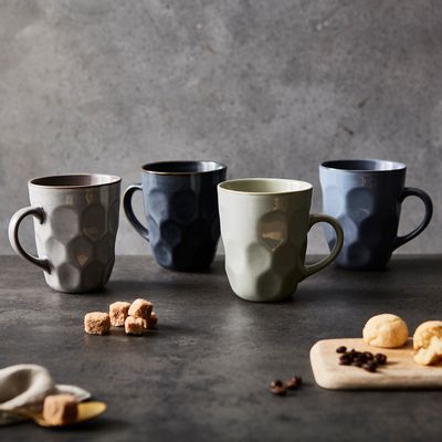 Mugs - Barbary & Oak Fossil Set of 4 Mugs - RKW LTD - BARBARY & OAK