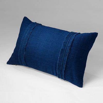 Coussins - Housse de coussin en coton cousu à la main GUFUI filée à la main, tissé à la main, teint naturel et cousu à la main - HER WORKS