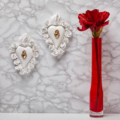 Objets personnalisables - LET THERE BE WHITE CERAMIC HEART - CUORE DI ARGILLA