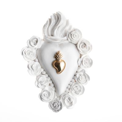 Customizable objects - LET THERE BE WHITE CERAMIC HEART - CUORE DI ARGILLA