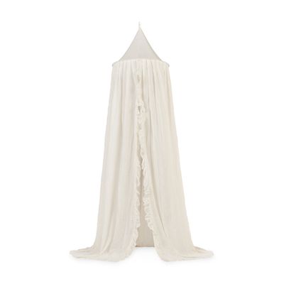 Children's bedrooms - mosquito net vintage 245cm ruffle ivory - JOLLEIN