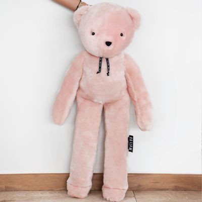 Toys - Giant plush - Bubble Bear - 80 cm - Pink - Made in France - MAILOU TRADITION