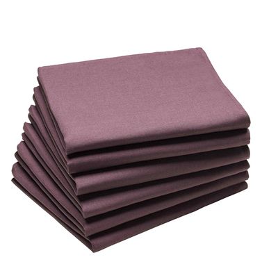 Table linen - Cambrai Aubergine / Tablecloth and napkin - COUCKE