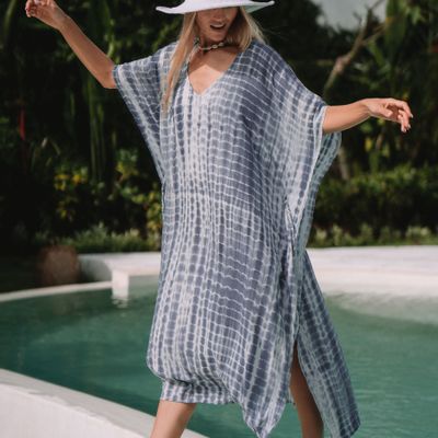 Apparel - Stylish wide oversized kaftan with hand braided belt - MON ANGE LOUISE