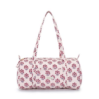 Bags and totes - Weekend bag organic cotton - Pink Flower  - HOLI AND LOVE