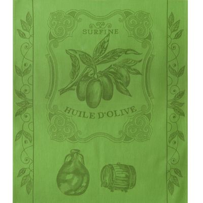 Tea towel - Surfine Olive Oil/Jacquard Tea Towel - COUCKE