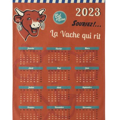 Tea towel - La Vache qui Rit - Calendrier 2023 / Tea towel - COUCKE