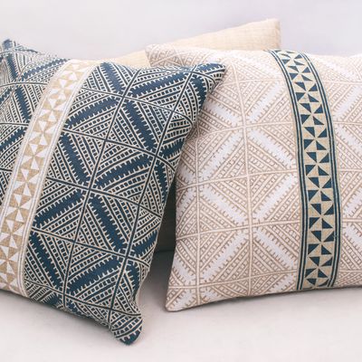 Coussins textile - Hand woven printed cushion cover - PASSA PAA
