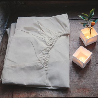 Bed linens - Ontario Natural - Métis linen fitted sheet - ALEXANDRE TURPAULT