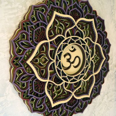 Autres décorations murales - Mandala en forme de couronne à suspendre - BHDECOR